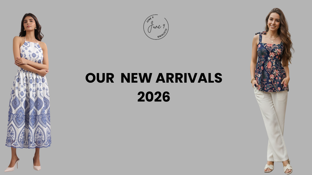 Women in Western wear, new arrivals 2026, summer dress and floral top with pants