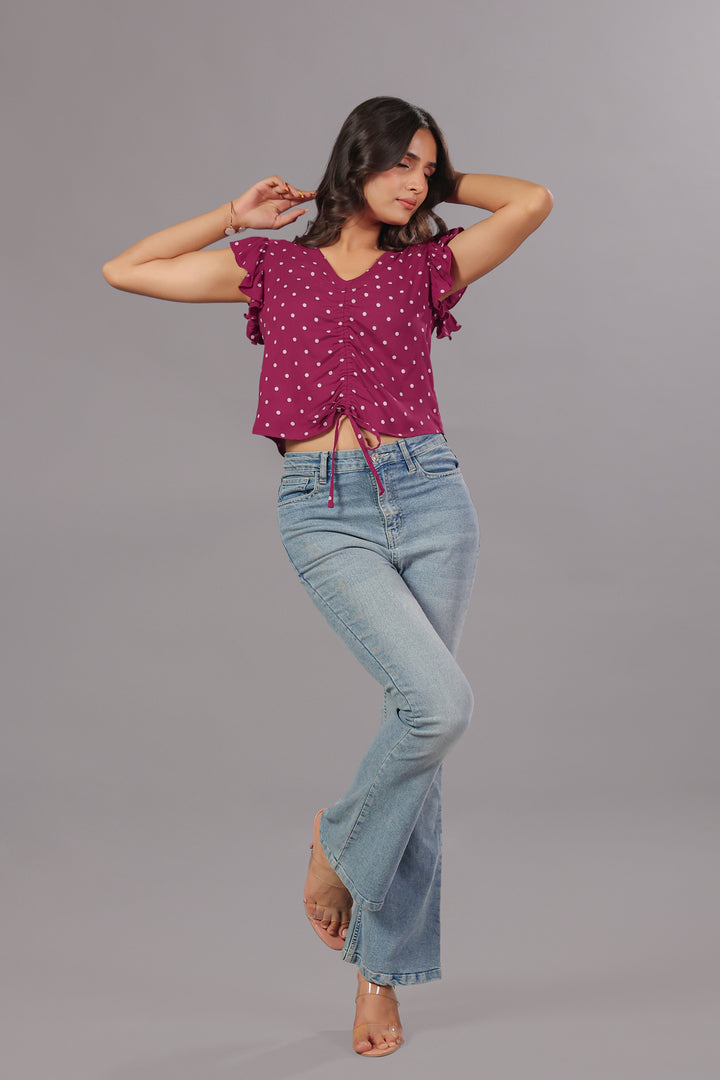 Pum Polka Dot Crop Top