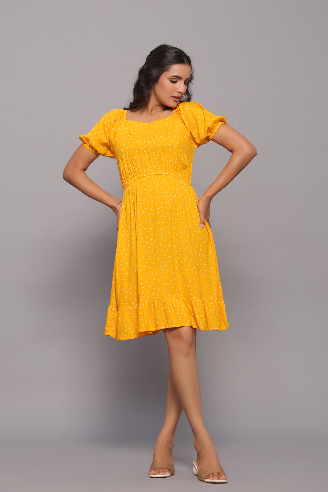 Yellow Polka Dot Dress