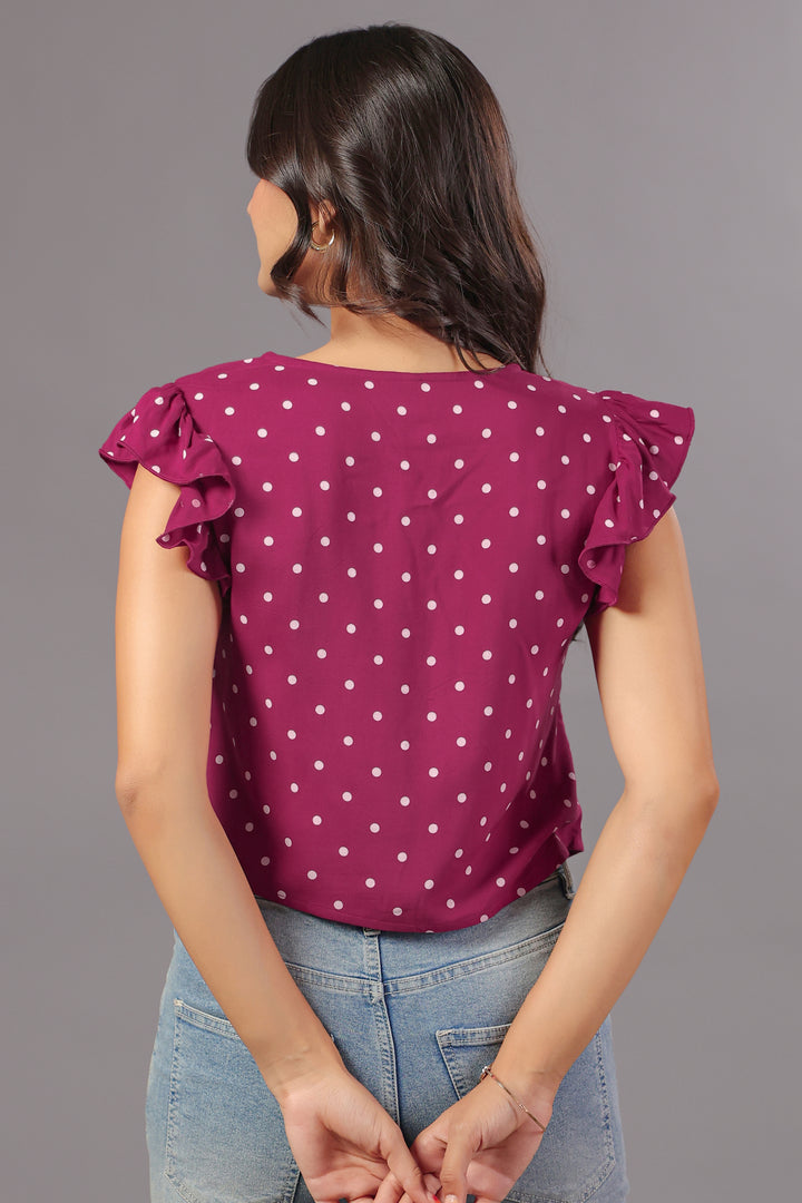 Pum Polka Dot Crop Top