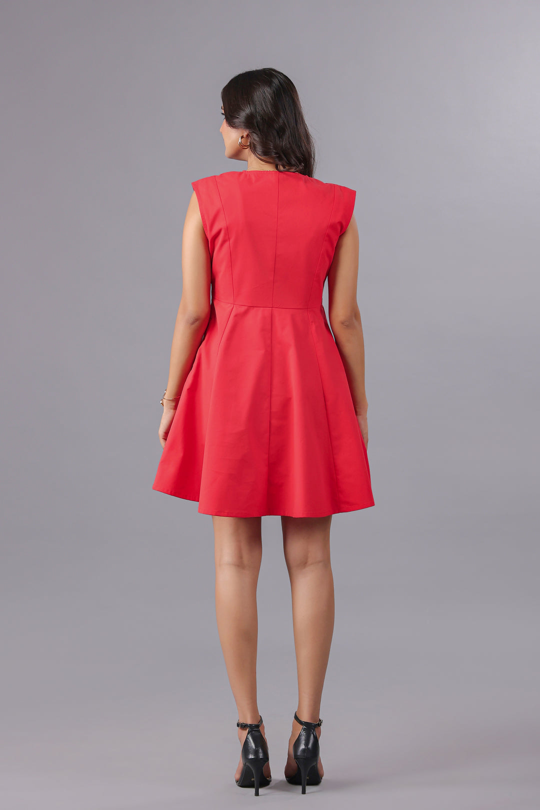 Coral red mini Dress