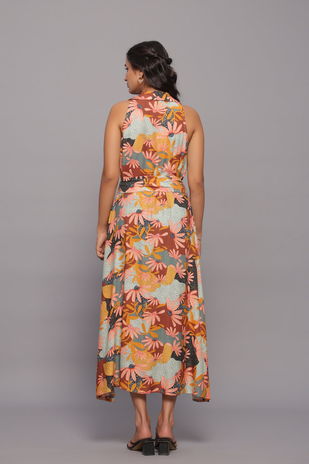 Floral Print Relaxed Shirt Dress