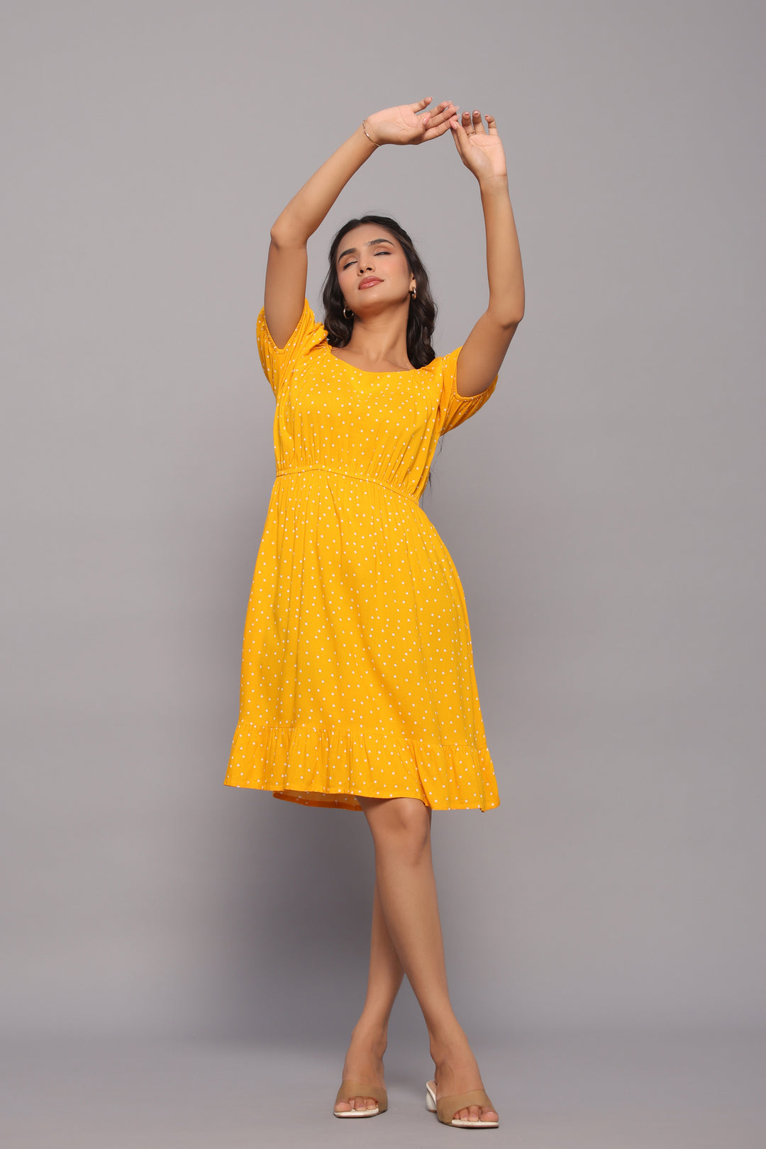 Yellow Polka Dot Dress
