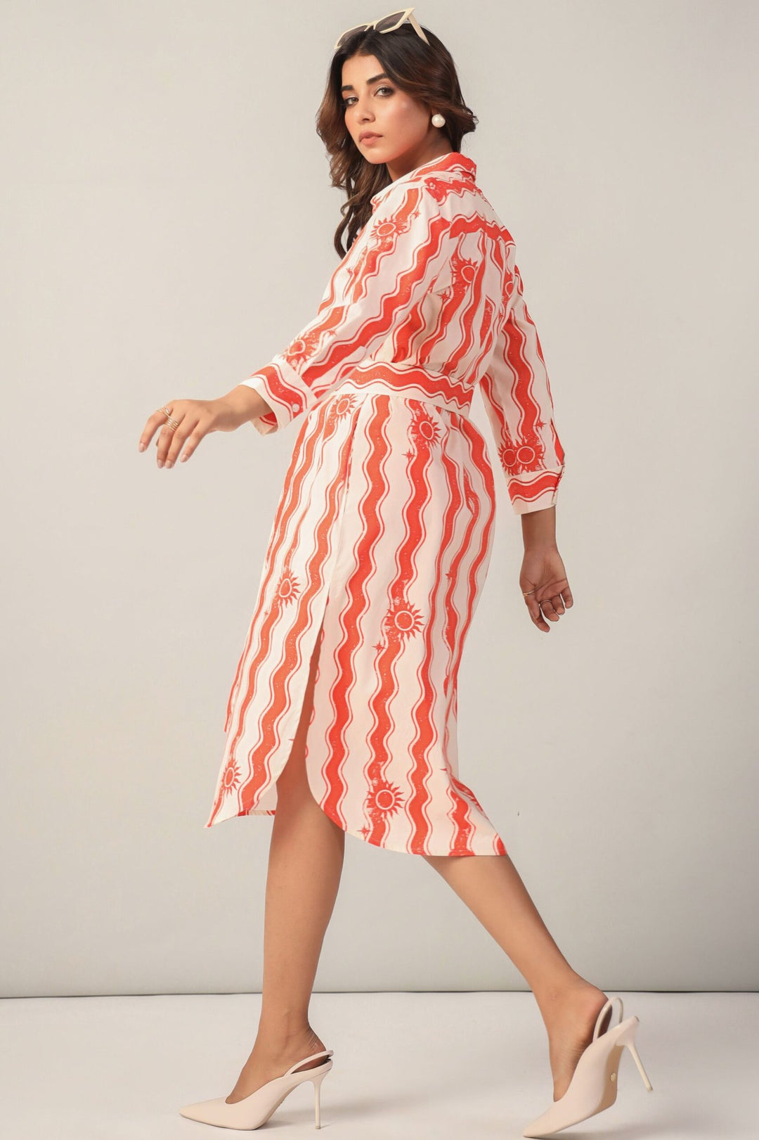 Sunset Sorbet Shirt Dress