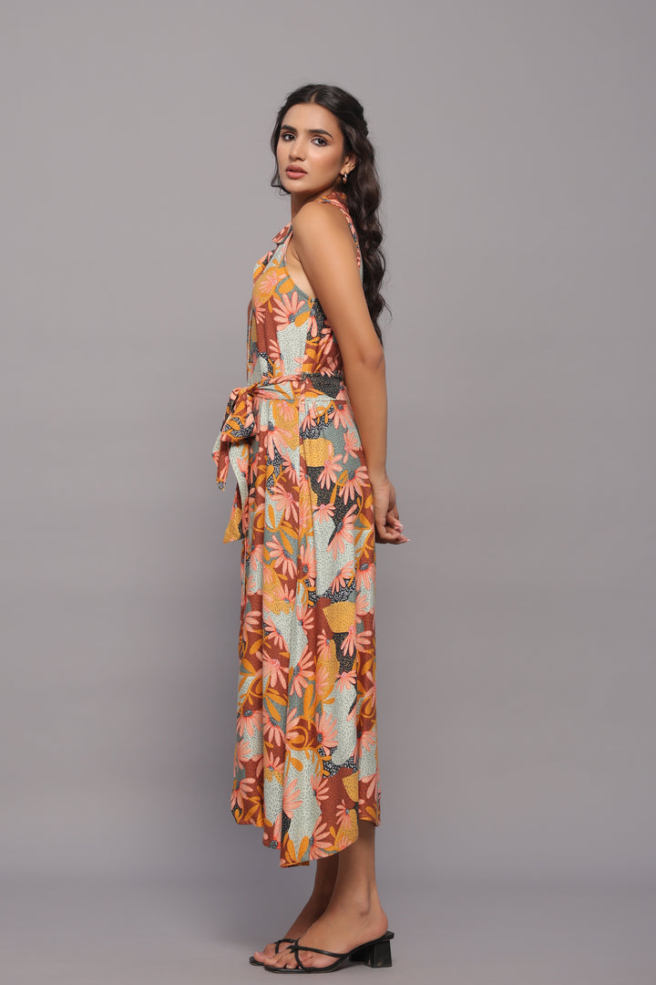 Floral Print Relaxed Shirt Dress