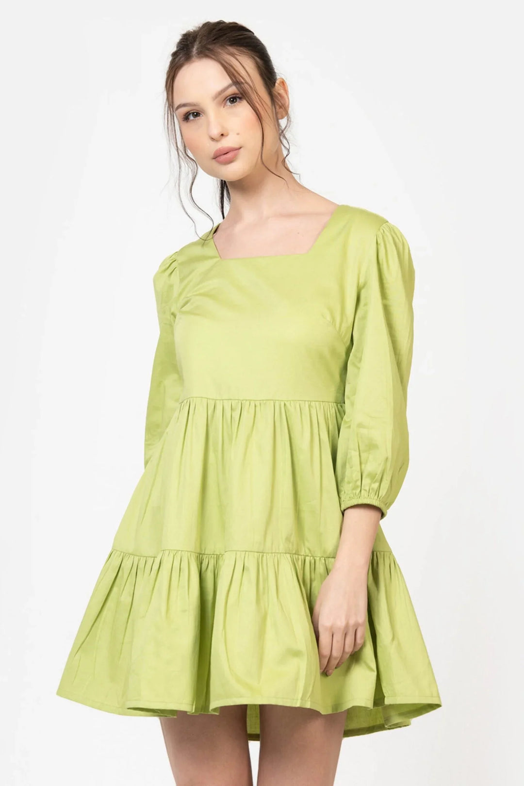Lime Green Skater Mini Dress Cute, Flowy & Casual Style June 9 Clothing Lime Green Skater Mini Dress Cute, Flowy & Casual Style June 9 Clothing