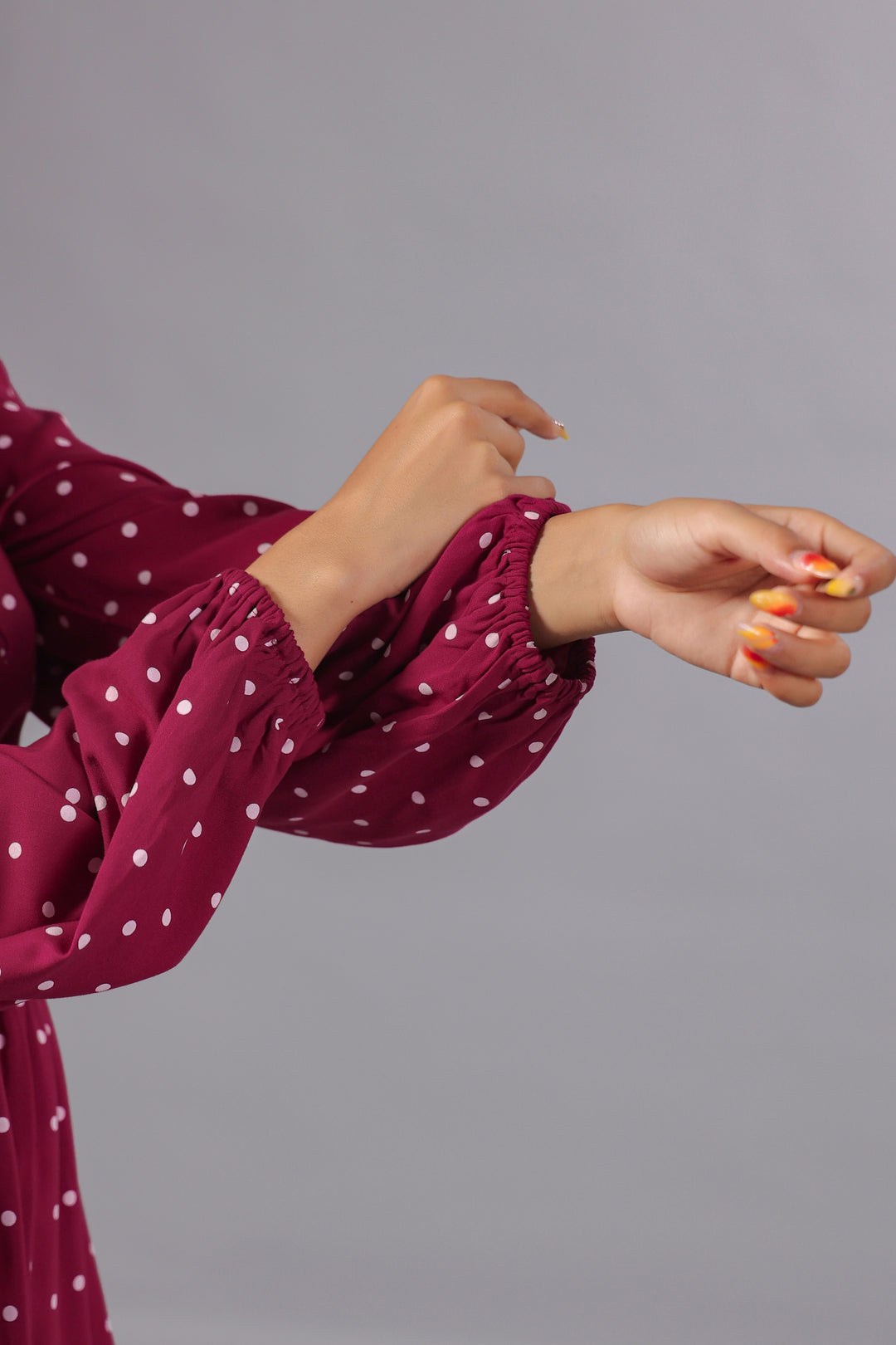 Plum Polka Dot Playsuit