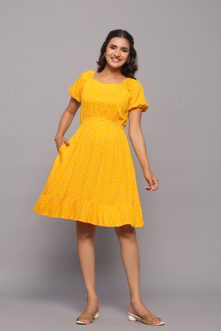 Yellow Polka Dot Dress