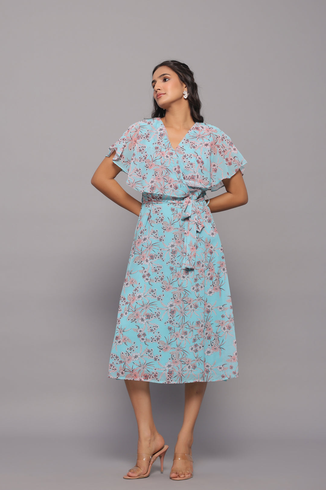 Georgette Floral Midi Dress