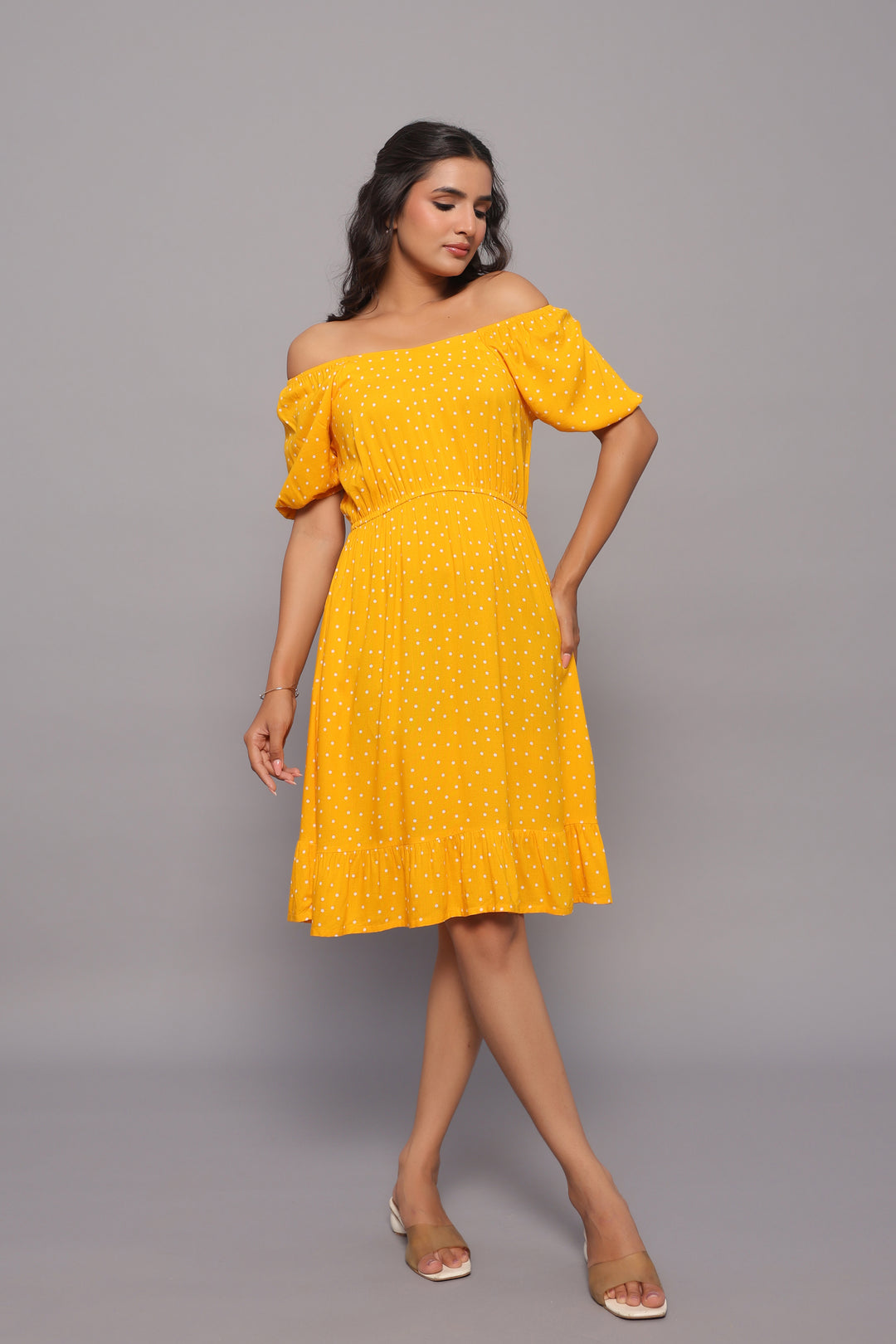 Yellow Polka Dot Dress