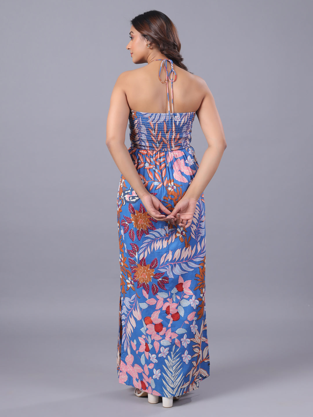 Blue Maxi Dress For Women back view