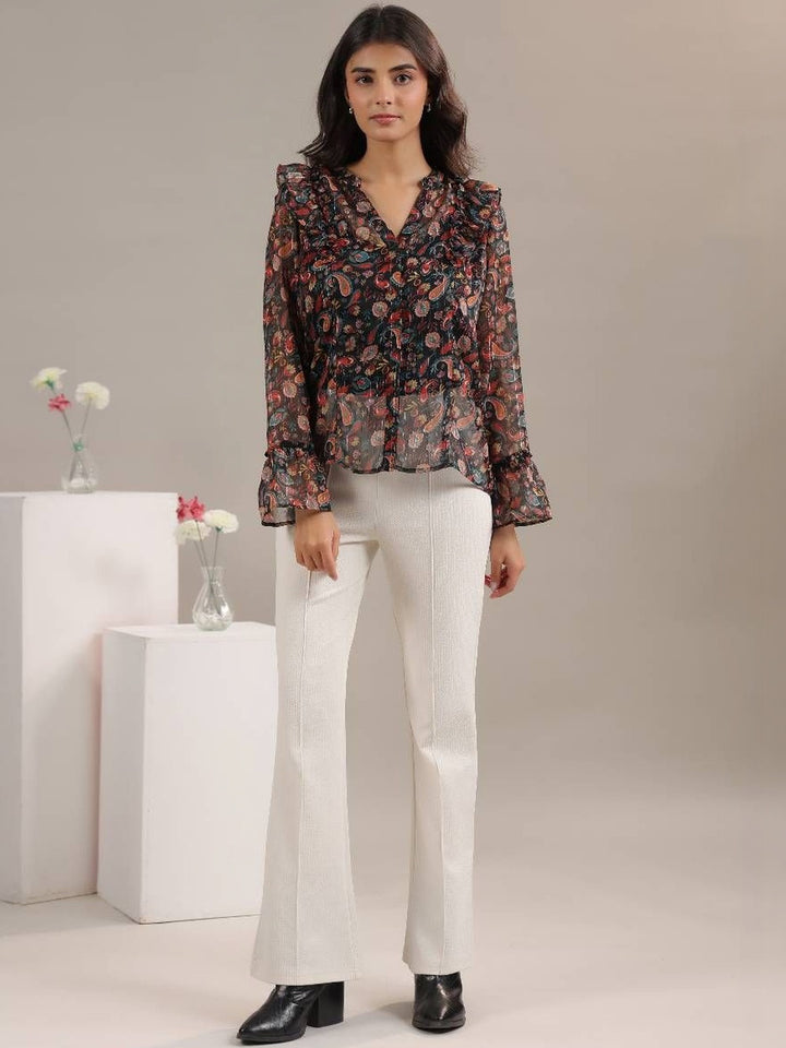 floral print shirt womens - front look