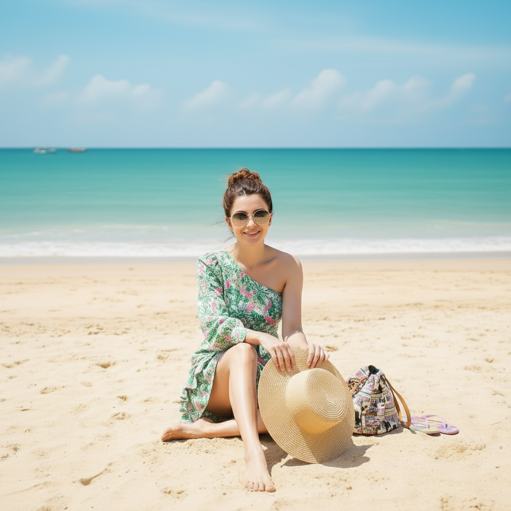 Green Mini Dress for Women – Stylish One-Shoulder Design