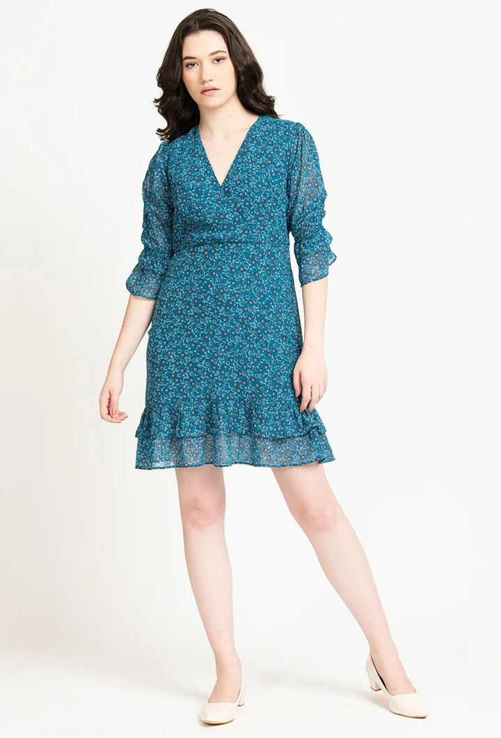 Teal Mini Dress for Women