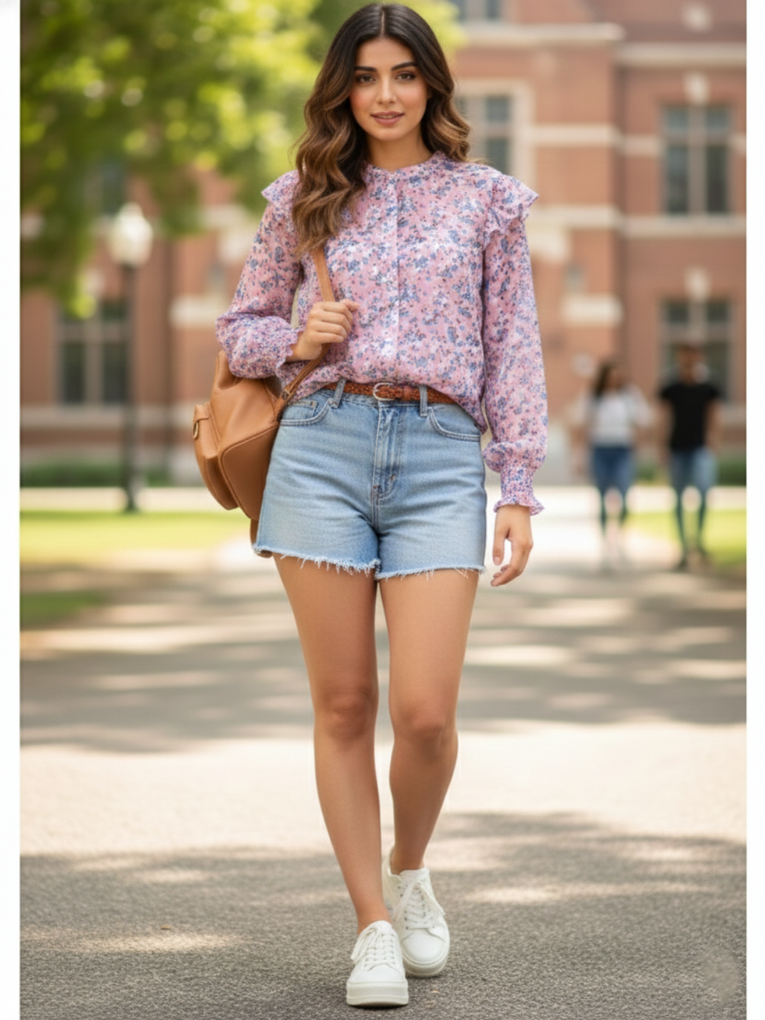 Mauve Floral Printed Shirt