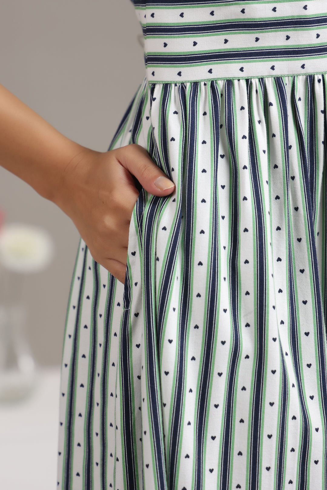 Pocket Striped Midi Dress