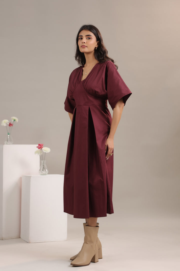 Buy Wine Colour Dresses for Women online in India