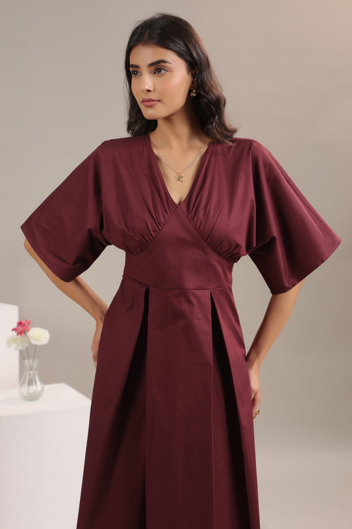Buy Wine Colour Dresses for Women online in India