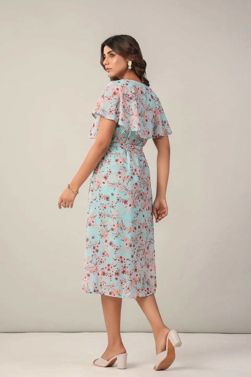 floral midi dress perfect for party wear