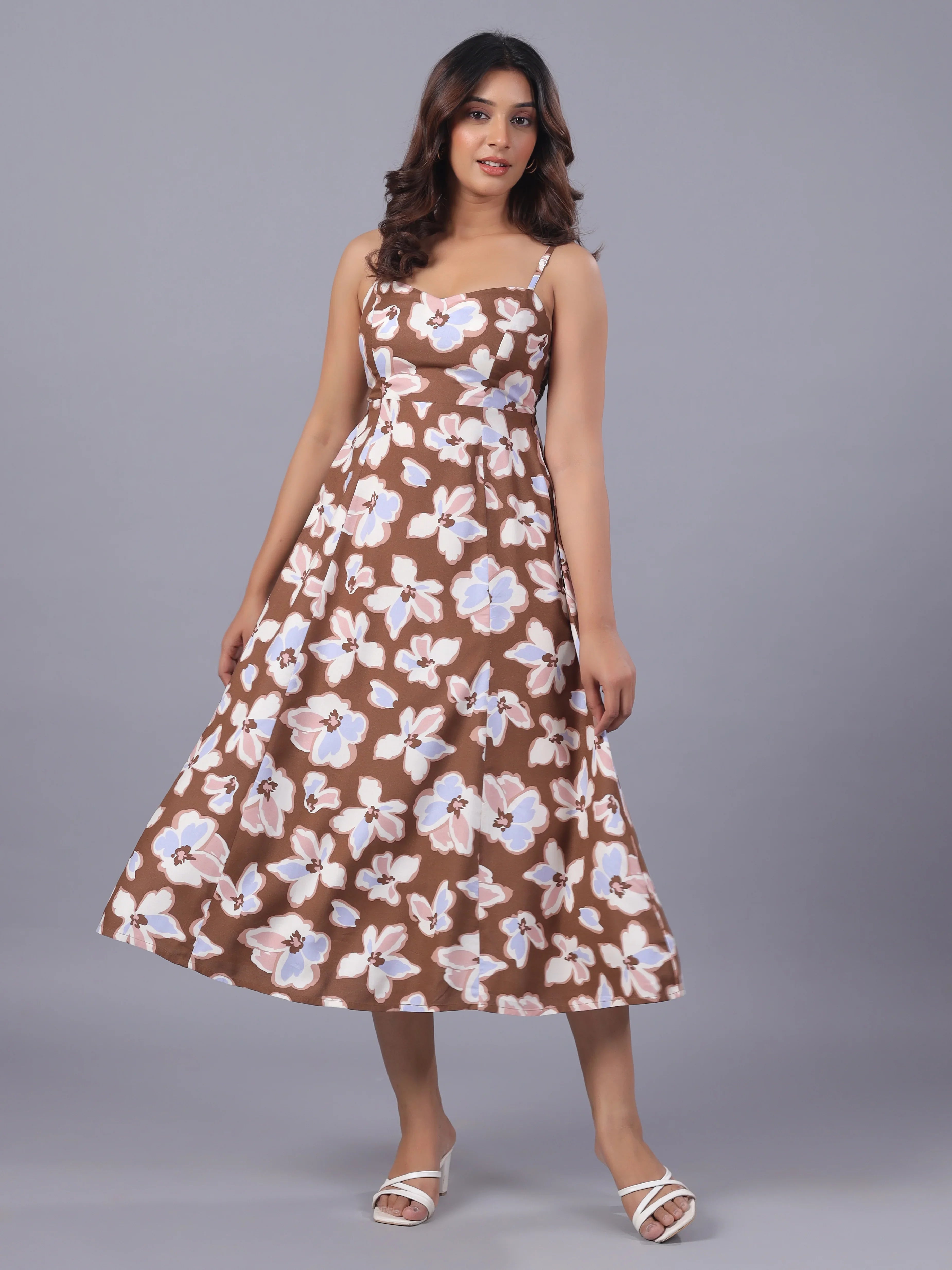 viscose midi dress Buy Floral Midi Dress for Women – Viscose Flare – June 9 Clothing
