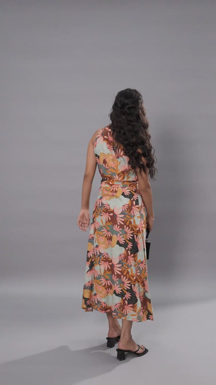 Floral Print Relaxed Shirt Dress
